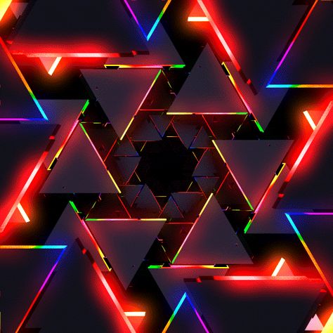 Animation Glow GIF by xponentialdesign - Find & Share on GIPHY Animation Gif, Neon Lights, After Effects, Triangles, Motion, Gif, Neon