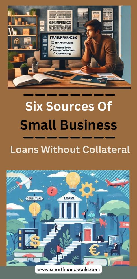 Getting a small business loan without a collateral could be very challenging, especially if you are just starting out. This is because lenders would often require collateral. Although most lenders will require some form of collateral, you can use other lending options to get a startup business loan without collateral. #SmartFinance #FinancialTips #InvestmentIdeas #BudgetingBasics #MoneyManagement #WealthBuilding #RetirementPlanning #DebtFreeJourney #SavingsGoals #CreditScoreTips Small Business Administration, Business Loan, Small Business Loans, Types Of Loans, Business Tax, Business Credit Cards, Financial Life Hacks, Business Grants, Business Loans