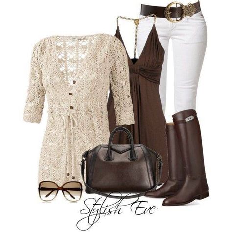 Stylish Eve Outfits, Adorable Clothes, Beige Crochet, Stylish Eve, Jeans Outfits, Easy Style, Fall Clothes, Fashion 101, Fashion Chic