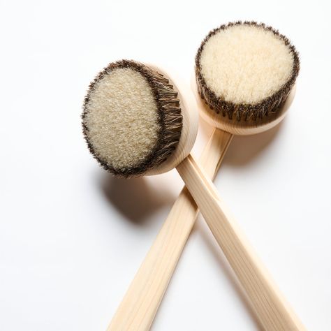 The perfect aesthetically pleasing body brush, use with or without soap to refresh body and mind – body brushes promote blood circulation, improve the skin’s condition and comfortably warm up the body. Light-colored Japanese cypress handle with detachable white and brown horsehair brush.  16" x 3 1/2" Cypress wood Hand Beautiful Butterfly Photography, Exfoliating Brush, Cypress Wood, Body Brush, Facial Skin Care Routine, Code Black, Body Brushing, Body And Mind, Diy Skin