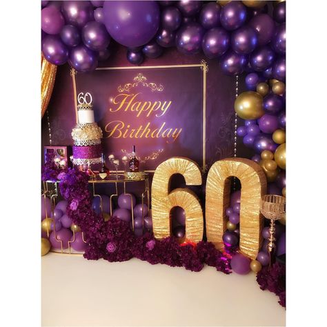 Hollywood Gala, 60th Birthday Ideas For Mom, Encanto Theme, Grandmas Birthday, Moms 60th, Purple Birthday Party, 60 Birthday, 50th Birthday Party Decorations, 50 Birthday