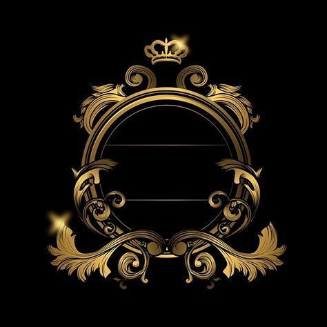 Gold Queen on Behance Gold And Black Background, Digital Graphics Art, Design Studio Logo, Graphisches Design, Flower Graphic Design, Frame Border Design, Real Estate Logo Design, Frame Logo, Minimalist Luxury