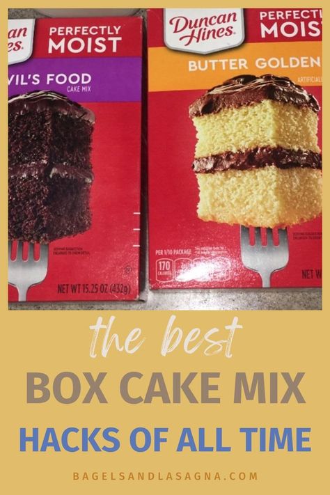 Discover box cake mix hacks that you can use for store bought boxed mixes like yellow, chocolate, white, vanilla, even red velvet. These recipes call for extra dairy like butter, millk and eggs to make the mix much richer. They won't believe it didn't come from a bakery. Best Box Cake Mix Hacks, Box Cake Like Homemade, Best Box Yellow Cake Recipe Moist, How To Cut A Boxed Cake Mix In Half, Cake Box Carrot Cake Recipe, Butter Box Cake Mix Recipes, Best Cupcakes From A Box Cake Mixes Dessert Recipes, Cake Mix Box Hacks, Best Vanilla Box Cake Recipe