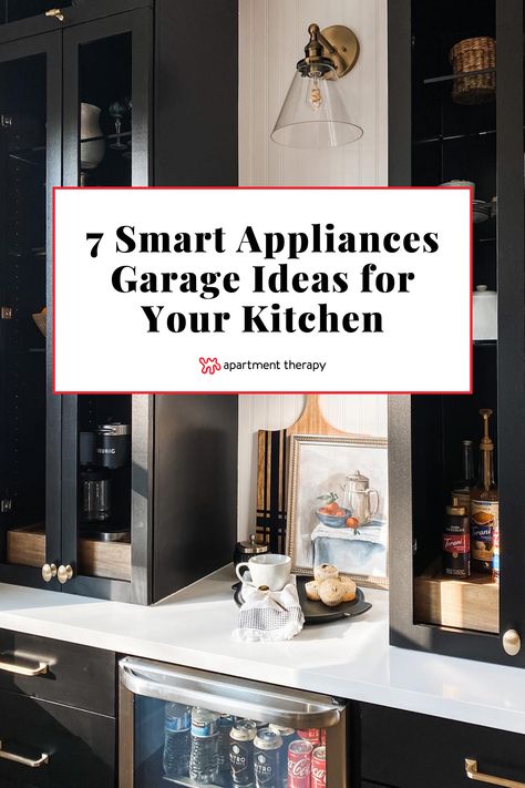 Appliance garages are back in a big way in 2024 — here’s what they are and how to style them in your kitchen. Snacks Before Bed, Appliance Garage, Hidden Kitchen, Roll Up Doors, Kitchen Design Trends, Kitchen Trends, Types Of Doors, Kitchen Makeover, Kitchen Items