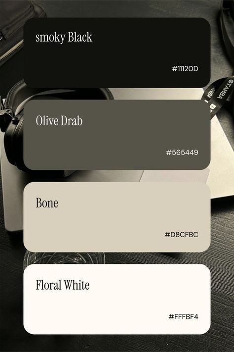 Aesthetics Color Palettes, Black Aesthetic Color Palette, Hades Color Palette, Black And White Pallet Colour Palettes, Neutral Branding Color Palette Hex Codes, Minimalist Branding Color Palette, Professional Color Scheme, Colors That Go Well With Black, Minimalist Color Pallete