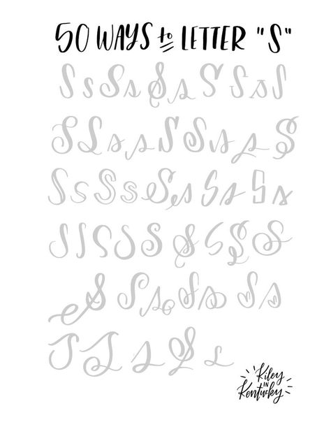 50 ways to letter - S Alfabet Letters, Hand Lettering Inspiration, Hand Lettering Fonts, Hand Lettering Alphabet, Makijaż Smokey Eye, Hand Lettering Tutorial, Creative Lettering, Calligraphy Alphabet, Doodle Lettering