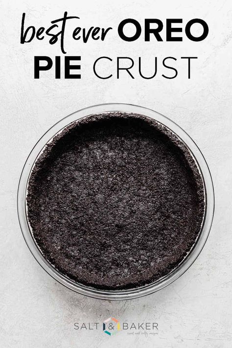 Oreo Crust Pudding Pie, No Bake Oreo Crust Recipe, No Bake Cheesecake With Oreo Crust, How To Make An Oreo Pie Crust, Diy Oreo Pie Crust, Homemade Oreo Pie Crust, How To Make An Oreo Crust, Gluten Free Oreo Pie Crust, Oreo Crust For Cheesecake