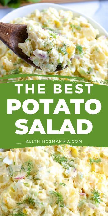 This is the Best Potato Salad. Period. If you’re tired of searching for the perfect potato salad recipe, you’ve found the perfect summer side dish recipe right here! This homemade potato salad has all the goods from red onions to celery and plenty of chopped up eggs. The combination of the mayonnaise and yellow mustard with a splash of sweet relish creates a flavor that you just can’t top. Tater Salad, Homemade Potato Salad, The Best Potato Salad, Spring Salads, Summer Side Dishes Recipes, Best Potato Salad, Cozy Food, Sweet Relish, Potatoe Salad