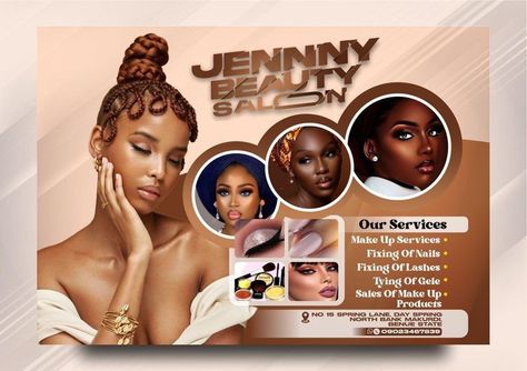 Makeup Banner Design Beauty, Makeup Banner Design Ideas, Makeup Design Poster, Make Up Poster Design, Makeup Flyer Design Inspiration, Makeup Poster Design Graphics, Beauty Salon Poster Design, Beauty Salon Flyer Design, Makeup Flyer Design