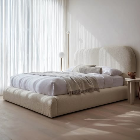 Cama Queen Size, Bed Design Ideas, Bespoke Beds, Sanctuary Bedroom, Floor Bed, Scandinavian Interior Design, Upholstered Bed Frame, Bed Base, The Design Files