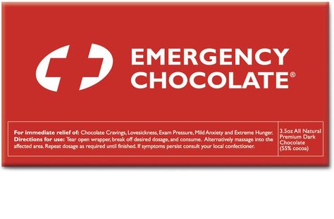 Packaging maketh a product Emergency Chocolate, Chocolate Quotes, Chocolate Craving, Recipes From Heaven, Candy Chocolate, Creative Packaging, In Case Of Emergency, Chocolate Bars, Chocolate Bar