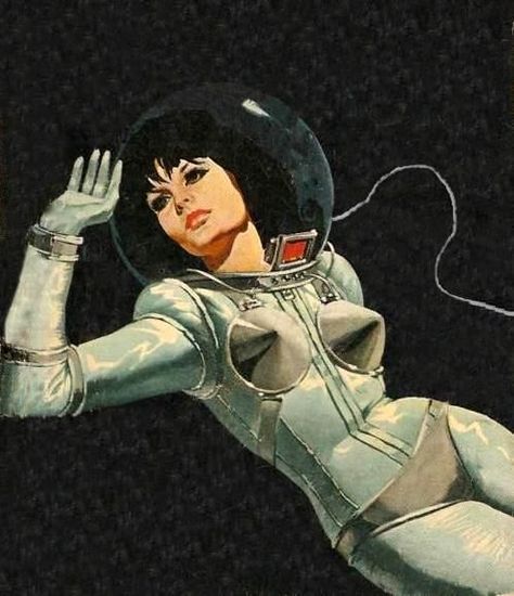 Bubble Helmet, Arte Peculiar, Heroic Fantasy, New Retro Wave, Space Girl, Space Suit, Pulp Art, Vintage Space, Arte Inspo