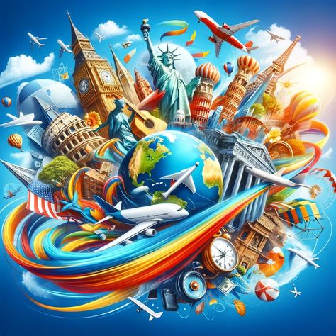 Embark on a whirlwind of adventure with One Round Trip, where every destination is a burst of excitement and discovery! This vibrant image captures the essence of travel – the thrill of iconic landmarks, the rush of airplanes soaring to new heights, and the colorful journey across the globe. Join us, and let's paint the skies with memories to last a lifetime. Where will your heart take you next? #OneRoundTrip #AdventureAwaits #TravelInColor 🌐🎨✈️ 👉 Start Planning Your Dream Trip: https://form... The Rush, Iconic Landmarks, Round Trip, Adventure Awaits, Dragon Ball Super, Travel Dreams, Dragon Ball, Dreaming Of You, The Globe