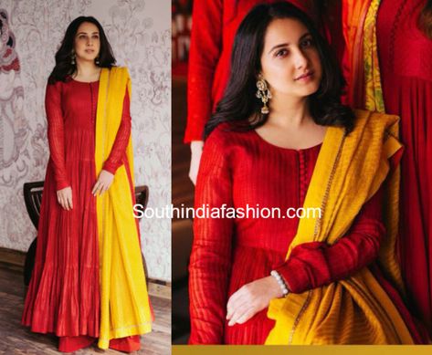 gaurnag red plain anarkali with chikankari dupatta Plain Anarkali, New Braids, Chikankari Dupatta, Indian Designer Suits, Long Kurti Designs, Long Dress Design, Salwar Kamiz, Indian Gowns Dresses, Kurti Designs Party Wear