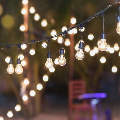 Backyard String Lights, Outdoor Deck Lighting, Low Seating, Pool Pond, Diy Outdoor Lighting, Dreamy Garden, Hanging String Lights, Diy Outdoor Table, Pond Ideas