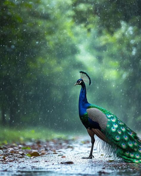 A Peacock in the rains #peacockinrains #forestrains #forestpeacock Peacock Dancing In Rain, Peacock Photos, Rain Art, Dancing In The Rain, In The Rain, The Rain, Dancing, Forest, Wallpapers