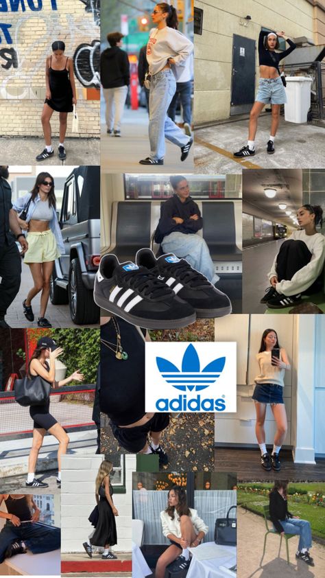 How To Style Black Sambas, Black Samba Outfits Women, Black Adidas Samba Outfit, Black Samba Outfit, Adidas Samba Black Outfit, Black Sambas Outfit, Black Samba Adidas Outfit, Sambas Aesthetic, Samba Fits