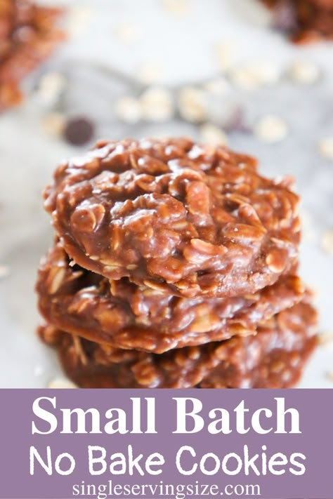 Chocolate Peanut Butter Oatmeal Cookies, Small Batch Cookie Recipe, Best No Bake Cookies, Healthy No Bake Cookies, Oatmeal No Bake Cookies, Peanut Butter Oatmeal Chocolate Chip, Peanut Butter Oatmeal Chocolate Chip Cookies, Small Batch Cookies, Oatmeal Peanut Butter