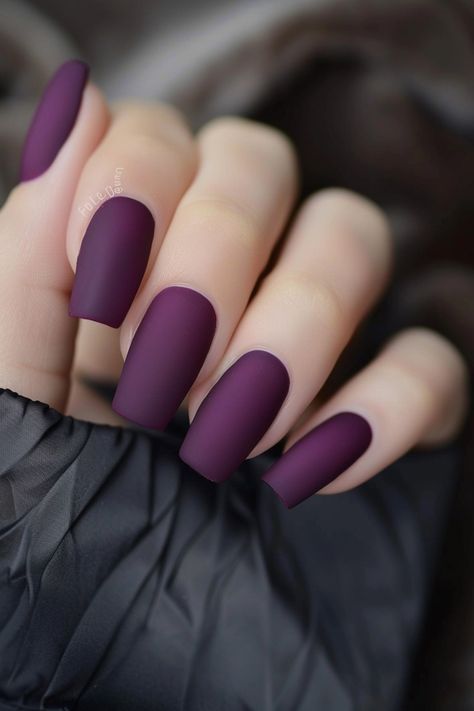 #BEAUTY, #RELATIONSHIPS #Fashion #Animals #Outfits #Winter Outfits #Animals Simple Nail Designs Dark Colors, Matt Plum Nails, Dark Plum Nails Matte, Matte Dark Nails, Plum Matte Nails, Winter Dark Nails, Matte Plum Nails, Dark Purple Matte Nails, Purple Matte Nails Design