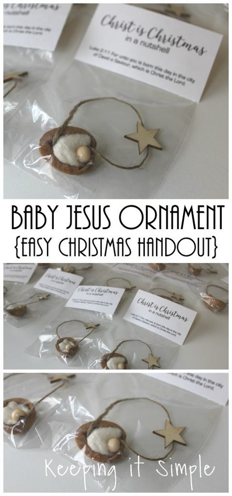 Primary Christmas Gifts Lds Nativity, Christmas In A Nutshell Ornament, Walnut Shell Christmas Ornaments, Relief Society Christmas Craft Ideas, Super Saturday Crafts Relief Society 2022, Lds Relief Society Christmas Party Ideas, Lds Primary Christmas Gifts For Kids, Christian Christmas Decor Diy, Christmas Relief Society Gifts