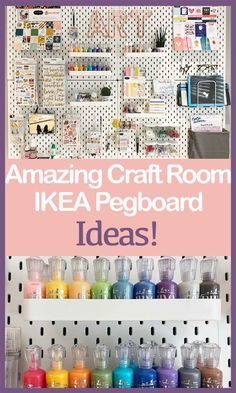 Amazing Ikea Pegboard Ideas for craft room Pegboard Art Supplies, Pegboard Art, Craft Room Ikea, Pegboard Decor, Home Organization Bedroom, Pegboard Ikea, Organizing Aesthetic, Pegboard Craft Room, Ikea Pegboard