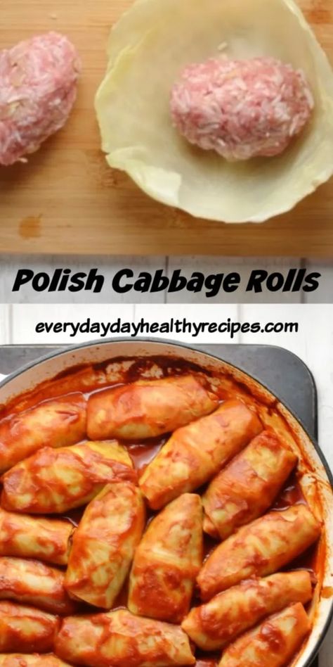 Healthy Cabbage Rolls, Polish Stuffed Cabbage Rolls, Polish Cabbage Rolls, Polish Food Traditional, Cabbage Rolls Polish, Best Cabbage Rolls Recipe, Polish Cabbage, Polish Stuffed Cabbage, Healthy Cabbage