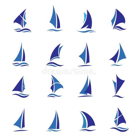 Sailing Boat Illustration, Sailing Logo, Boat Silhouette, Simple Boat, Boat Vector, Boat Illustration, Kindergarten Projects, Pearl Logo, Sailing Art