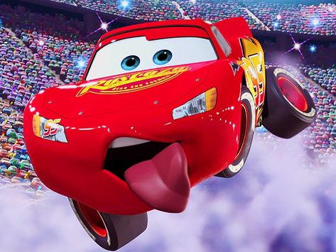 From Pixar’s Cars (2006) Lightning Mcqueen Videos, Cars Disney Pixar, Flash Mcqueen, Disney Cars Wallpaper, Disney Cars Movie, Cars 2006, Cars Characters, Disney Pixar Movies, Car Icons