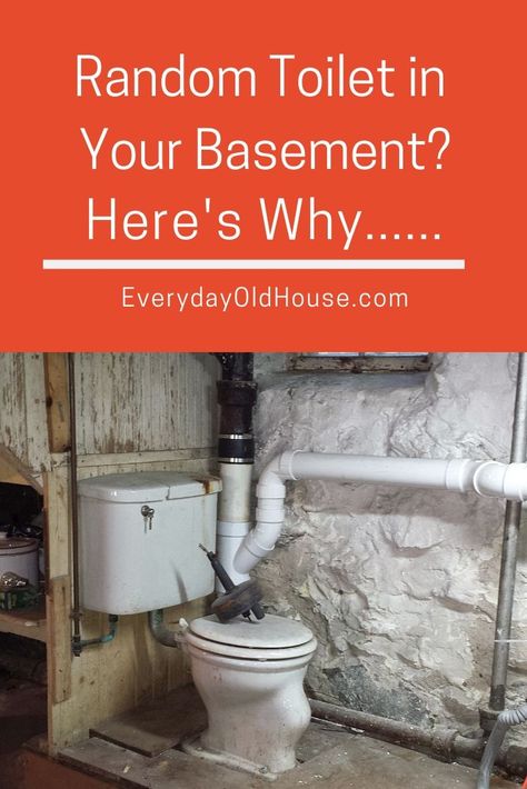 Basement Toilet Plumbing, Old Toilet Ideas Reuse, Toilet Plumbing Diagram, Toilet Enclosure, Basement Bathroom Plumbing, Basement Toilet, Toilet Remodel, Furnace Room, Toilet Plumbing