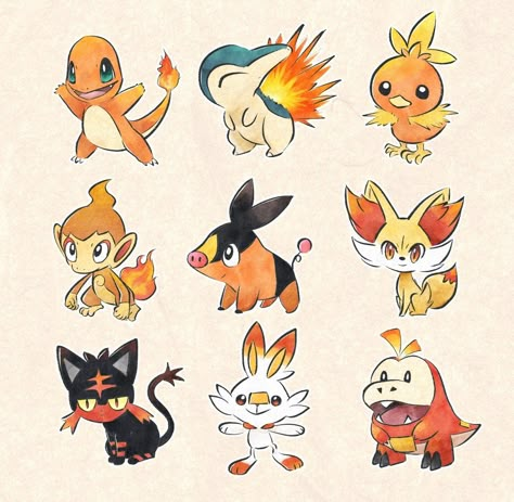 Fire Type Pokémon, Fire Pokemon, Art Tablet, Pokemon Starters, Pokemon Tattoo, Roy Mustang, Pokemon Coloring Pages, Pokemon Coloring, Pokemon Drawings