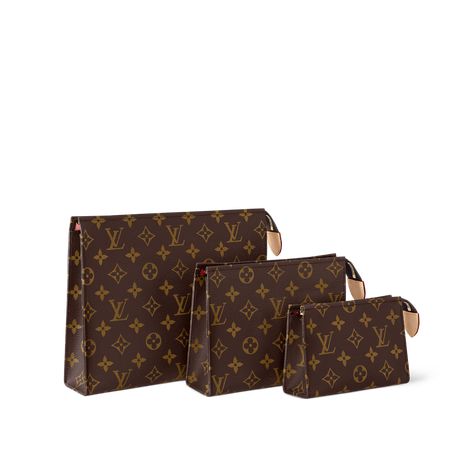 Trio Toilet Pouch Monogram Canvas - Wallets and Small Leather Goods | LOUIS VUITTON Louis Vuitton Toiletry Pouch 26 Conversion, Lv Pouch, Louis Vuitton Set, Louis Vuitton Toiletry Pouch, Luxury Pouch, Pochette Louis Vuitton, Louis Vuitton Pouch, Louis Vuitton Official Website, Canvas Wallet