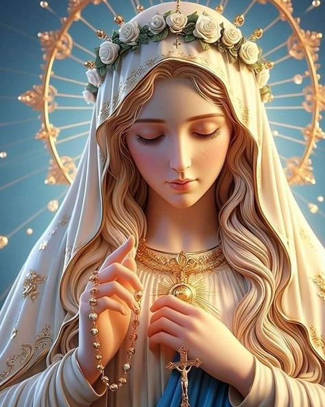 Mother Mary Wallpaper, Roman Catholic Art, Mary Jesus Mother, Mother Mary Pictures, Christ Artwork, Jesus Mother, Virgin Mary Art, Mother Mary Images, Blessed Mary