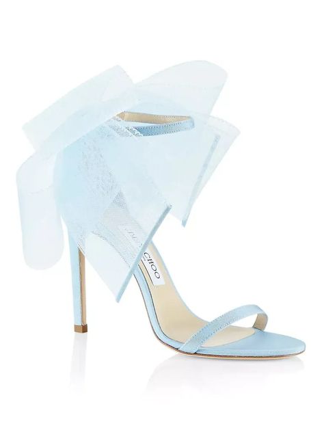 Blue Wedding Heels, Jimmy Choo Aveline, Donatella Dragna, Sky Blue Wedding, Blue Heels Wedding, Light Blue Heels, Sky Blue Outfit, Sky Blue Weddings, Jimmy Choo Wedding Shoes