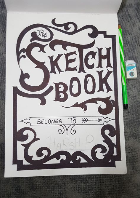 Follow for more First Page For Sketchbook, Front Page Design Sketchbook, Things To Draw On The First Page Of A Sketchbook, Sketch Book Cover Page Design Ideas, Sketch Book First Page Ideas Aesthetic, First Page Ideas Sketchbook, Sketch Book Front Page Ideas, Ideas For Sketch, First Page Of Sketchbook Ideas Aesthetic