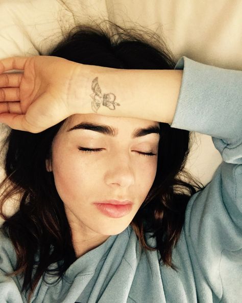 Daily Lily Collins Best Celebrity Tattoos, Lily Collins Hair, Celebrity Tattoos, Lily Collins, Teen Vogue, Hollywood Celebrities, Tattoos With Meaning, Famous Celebrities, Cam Girls