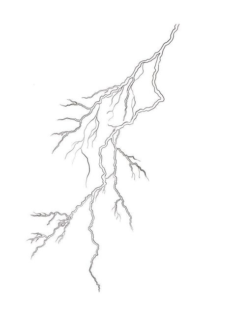 Basic Line Tattoo, Cloud And Lightning Tattoo Design, Small Negative Space Tattoo, Lightning Sketch, Lightning Tattoo Design, Lightning Designs, Lightning Drawing, Blitz Tattoo, Tattoo Main