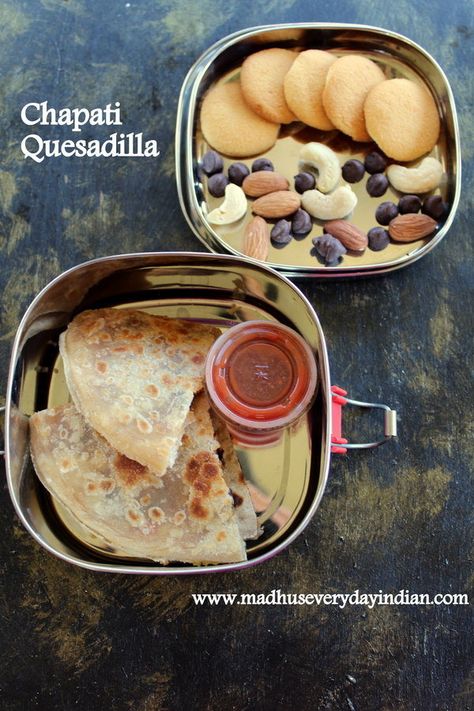 Kids Lunch Box Recipes | lunch box recipes | kids tiffin ideas | school lunch box Vegetarian Kids Lunch, Lunch Quesadilla, Kids Tiffin Ideas, Indian Lunch Box, Tiffin Ideas, Breakfast Quesadilla Recipes, Breakfast Kids, Easy Lunches For Kids, Indian Lunch