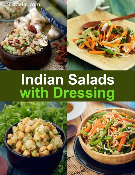 200 Indian Salads with Dressing Recipes, Veg Salad with Dressing Salad Recipes Vegetarian, Salad With Dressing, Salad Carrot, Salad Mexican, Veg Salad Recipes, Raisin Salad, Diet Salad Recipes, Veg Salad, Indian Salads