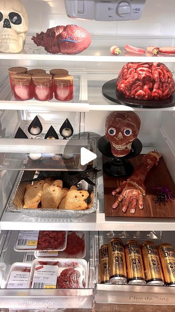 Genevieve LaMonaca on Instagram: "Just don’t open my fridge❌💀🩸🦇👻 #halloweenfood #halloweeninspo #halloween2022" Halloween Inspo, Halloween 2024, Just Don, Collage, Halloween, Pins, On Instagram, Instagram