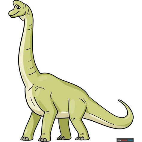 Brachiosaurus Drawing, New Drawing Ideas, Long Neck Dinosaur, Easy Drawing Guides, Drawing Steps, Drawing Guides, Easy Animals, Easy Drawing Tutorial, New Drawing