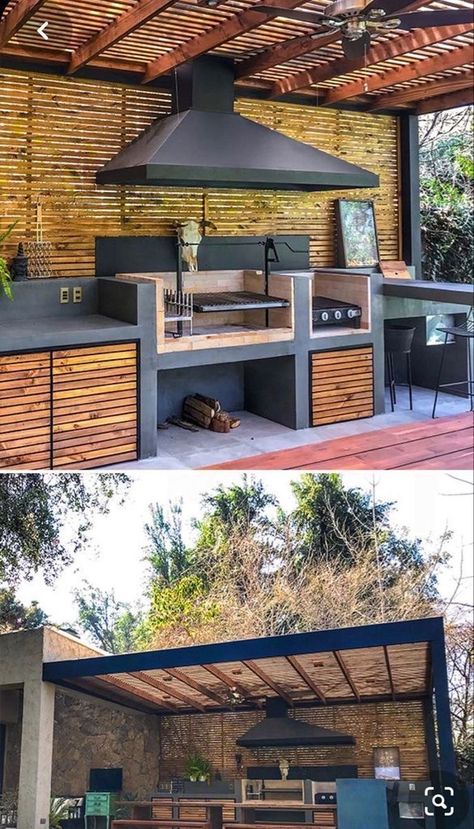 Grill Area, Outdoor Bbq Kitchen, Outdoor Kitchen Design Layout, Outdoor Kitchen Patio, Patio Garden Design, Small Backyard Patio, Budget Backyard, Outdoor Patio Decor, Outdoor Kitchens