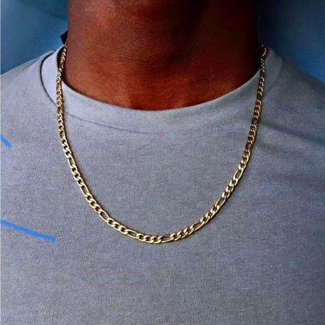 High Quality 18k Gold Plated Unisex 5mm 60cm Figaro Chain Will Not Change Color Or Tarnish Mens Fashion Jewelry, Figaro Chains, Figaro Chain, Mens Accessories Jewelry, Gold Plated Necklace, Gold Jewelry Fashion, Fashion Accessories Jewelry, Jewelry Gold, Womens Jewelry Necklace