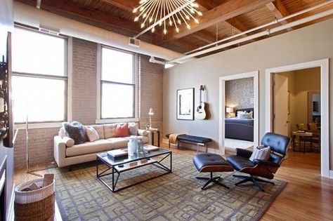 Los Angeles Loft, New York Rooftop, Los Angeles Apartments, Downtown Lofts, Concrete Interiors, New York Loft, Deco Studio, Appartement Design, Exposed Brick Walls