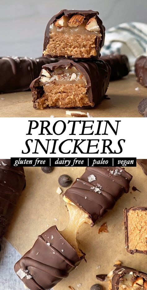 International Appetizers, Protein Snickers, Protein Baking, High Protein Desserts, Protein Bars Homemade, Healthy Protein Snacks, Protein Bar Recipes, Protein Treats, Protein Snack