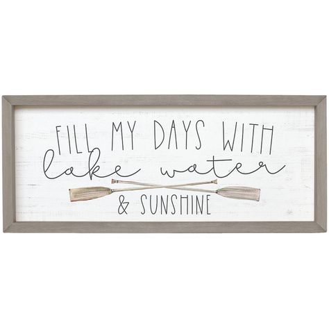 Sunshine Wall Art, Lake Cabin Decor, Lake House Bathroom, Rustic Lake Houses, Lake House Interior, Lake House Signs, Cottage Decor Farmhouse, Cabin Signs, Lake Time