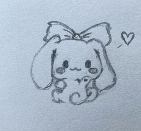 Draw Cinamoroll, Sanrio Things To Draw, Sanrio Sketch Ideas, Cute Cinnamoroll Drawing, Cinnamoroll Sketch, Cinnamonroll Sanrio Drawing, How To Draw Cinnamoroll, Cinnamoroll Doodle, Drawing Ideas Sanrio