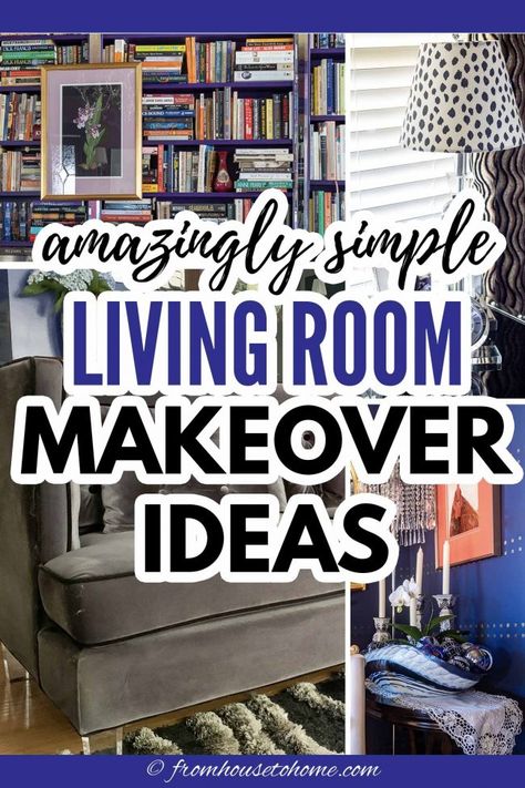 Easy Living Room Updates That Won't Break The Bank | Home Decor Ideas Installing Light Fixture, Bookshelf Lighting, Sewing Room Storage, Modern Contemporary Living Room, Interior Decorating Tips, Diy Ceiling, Living Room Update, Easy Living, Simple Living Room