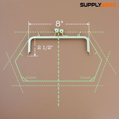 How To Make A Kisslock Metal Purse Pattern | SUPPLY4BAG AU – SUPPLY4BAG.COM.AU Kiss Lock Purse Pattern, Carpet Bag Pattern, Wedding Accessories Diy, Coin Purse Tutorial, Purse Sewing Patterns, Metal Purse, Fabric Purse, Purse Tutorial, Purse Frame