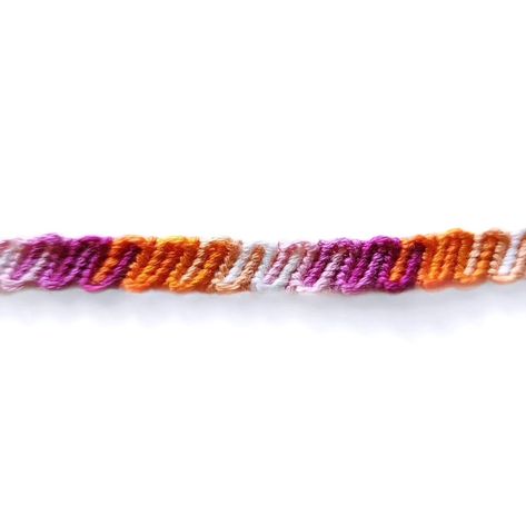 does anyone else find a new friendship bracelet design that they fall in love with and want to just make a million of them? I LOVE this wave bracelet pattern so much 😍 the colors of the lesbian flag blend so well together 🧡🤍🩷 #lesbianpositivity #lesbainpridesupport #lesbianflag #PrideMonth #handmadejewelry #handmadecrafts #friendship_bracelets #gayusa #lgbtq🌈 #lgbtfashion Wave Bracelet Pattern, Lesbian Bracelet, Friendship Bracelets Designs, Wave Bracelet, Bracelets Patterns, Lesbian Flag, Diy Bracelets Patterns, New Friendship, Bracelet Design