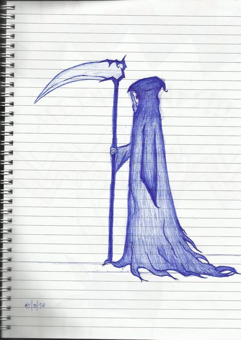 Grim Reaper Drawing, Animation Character Drawings, Reaper Drawing, Badass Drawings, Hipster Drawings, Optical Illusion Drawing, Armor Drawing, Scary Drawings, Grim Reaper Art